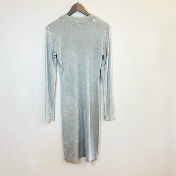 Young Fabulous & Broke Ribbed Sage Green Midi Dress Size Medium NWT - Picture 7 of 11